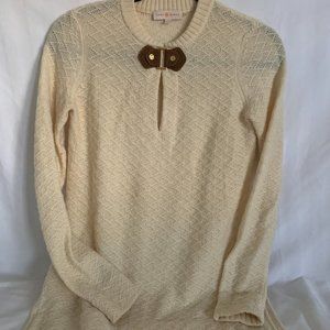 TORY BURCH Mim Textured-Knit Wool Tunic Sweater